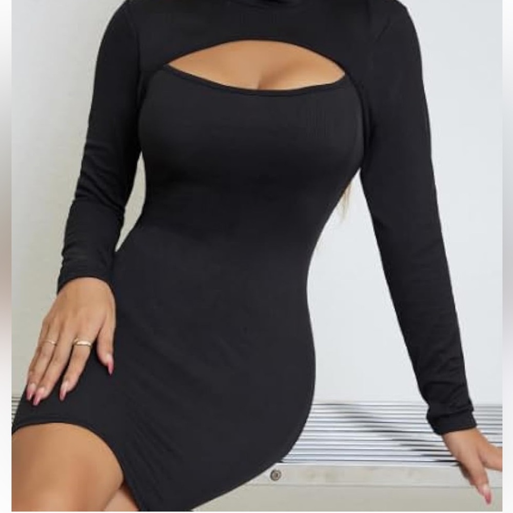 Ribbed Cutout Dress